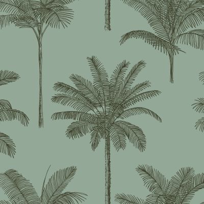 Estahome Palmbomen Behang - Groen