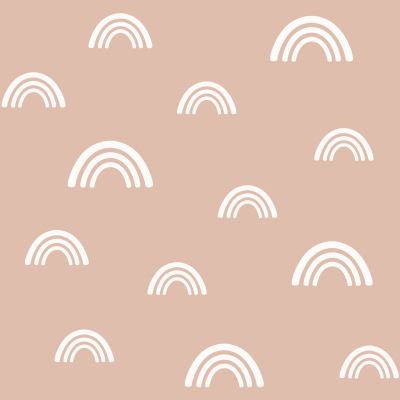 Estahome Regenboogjes Behang - Terracotta Roze