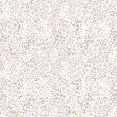Estahome Bloemetjes Behang - Lila Roze