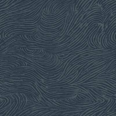 Estahome 3D Golvende Lijnen Behang - Donkerblauw