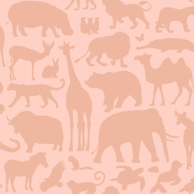 Estahome Dieren Behang - Terracotta Roze