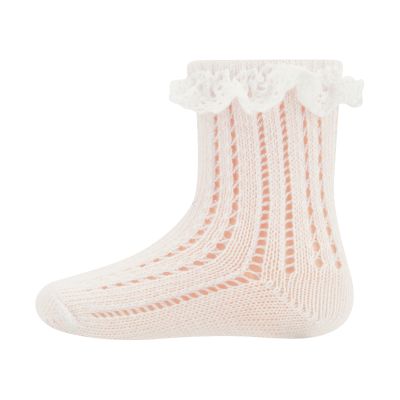 Ewers Ruche Festive Babysokjes - Offwhite