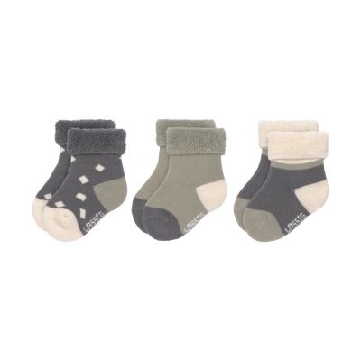 Lässig Newborn Sokken - GOTS - 3 Stuks - Anthracite