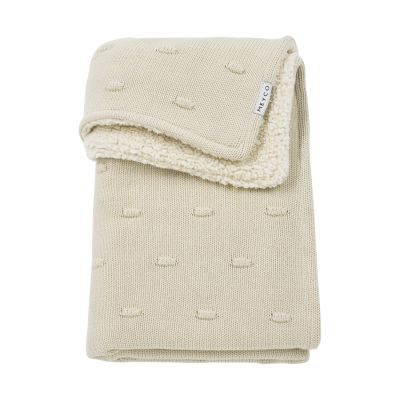 Meyco Ledikantdeken Knots Teddy - 100 x 150 cm - Soft Sand