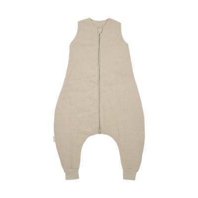 Meyco Baby Uni baby winter slaapoverall jumper - pre-washed hydrofiel - sand - 104cm 
