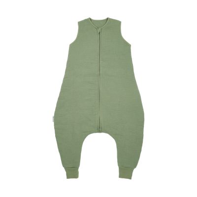 Meyco Baby Uni baby winter slaapoverall jumper - pre-washed hydrofiel - olive green - 92cm
