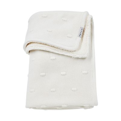 Meyco Wiegdeken Knots Teddy - 75 x 100 cm - Offwhite
