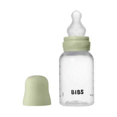Babypark Bibs Fles - Slow Flow - 150 ml - Silicone - Sage aanbieding