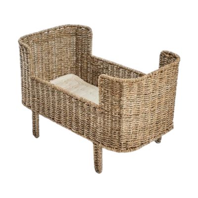 Smallstuff Poppenbed - Rosaline - Natural Seagrass