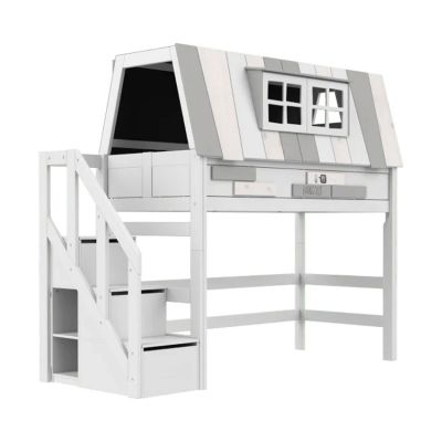 LIFETIME Kidsrooms Hoogslaper - My Hangout - 152 cm - Luxe Lattenbodem