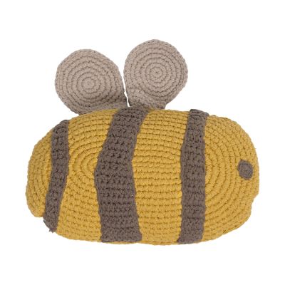 Kidsdepot Kussen - Bee - Geel/Bruin