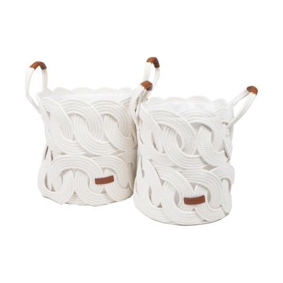 Kidsdepot Opbergmanden Set - Kenzo - Wit (2 Stuks)