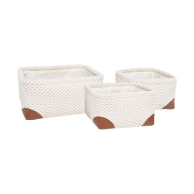 Kidsdepot Opbergmanden Set - Nois - Wit (3 stuks)