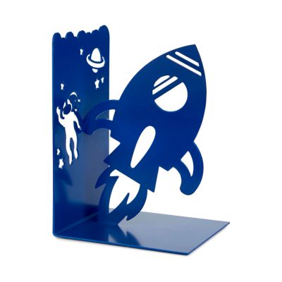 Balvi Boekensteun Space Walk - Blauw - Metaal