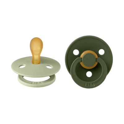 BiBs Fopspeen Symmetrisch - 0-6 Mnd - 2 Stuks - Sage / Hunter Green