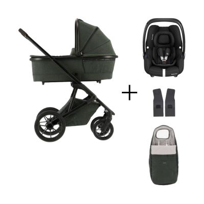 Qute Q-Rider Plus Kinderwagen 4-in-1 | Maxi-Cosi Cabriofix i-Size Essential Black