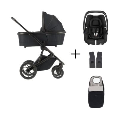 Qute Q-Rider Plus Kinderwagen 4-in-1 | Maxi-Cosi Cabriofix i-Size Essential Black