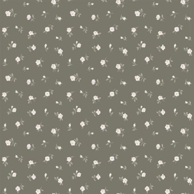 Estahome Bloementjes Behang II - 0,53 x 10,05 m - Bruin / Lichtroze