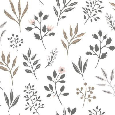 Estahome Bloemmotief Behang - Scandinavische stijl - 0,53 x 10,05 m