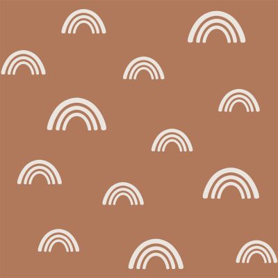 Estahome Regenboogjes Behang I - 0,53 x 10,05 m - Terracotta / Wit