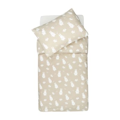 Jollein Miffy en Snuffy Dekbedovertrek - Olive Green - 100 x 140 cm