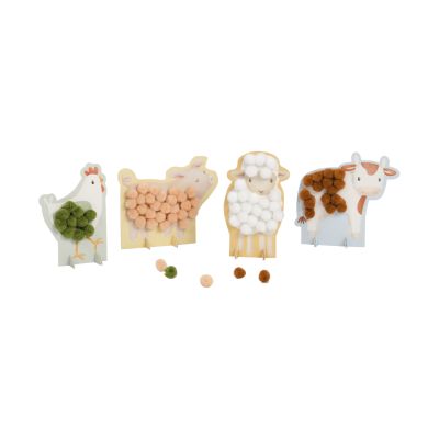 Little Dutch Knutselset Pompon Plakken - Little Farm
