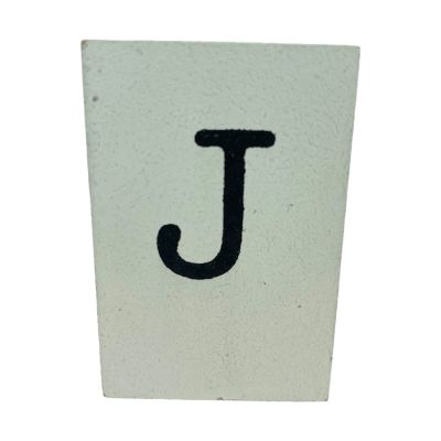 CottonCounts Letter J - Wit