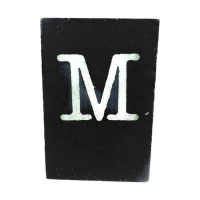 CottonCounts Letter M - Zwart
