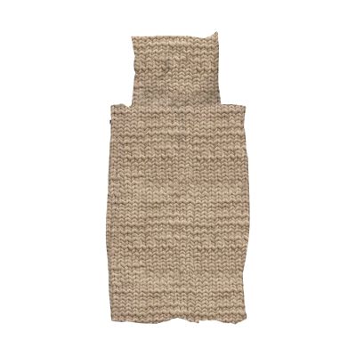 Snurk Twirre Flanel Dekbedovertrek - Sand
