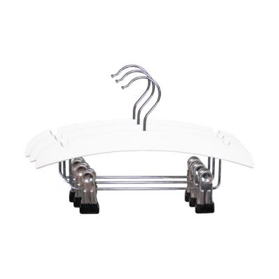 TWF Kledinghanger Met Clips - 3 Stuks - Hout
