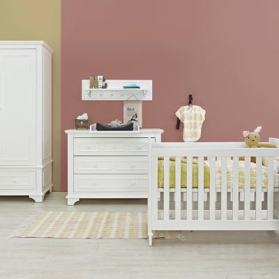 Bopita Charlotte Babykamer Wit | Bed 70 x 140 cm + Commode + Kast 3-Deurs