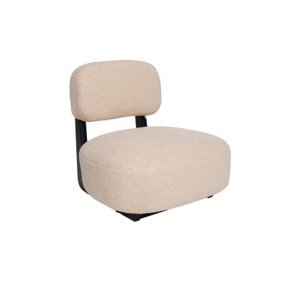 KidsDepot Kinderfauteuil - Brad - Crème/Zwart