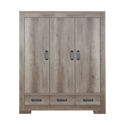Kidsmill Brent Kledingkast 3-Deurs Oldwood