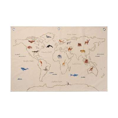 Ferm Living The World Textile Poster