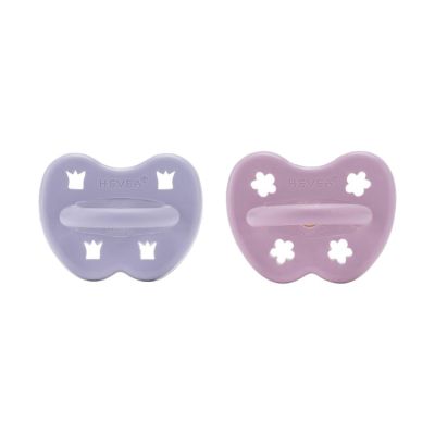 Hevea Fopspeen Rond Dusty Violet / Light Orchid 3-36 Mnd 2 Stuks
