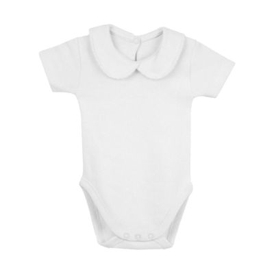 Rapife Romper Korte Mouw Met Kraag White