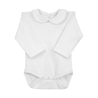 Rapife Romper Lange Mouw Met Kraag White