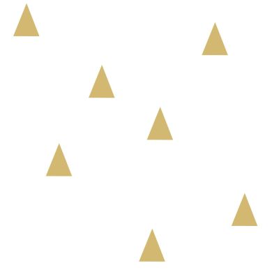 Estahome Grafische Driehoeken Behang - Glanzend Goud / Wit