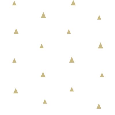 Estahome Grafische Driehoeken Behang - Wit / Goud II