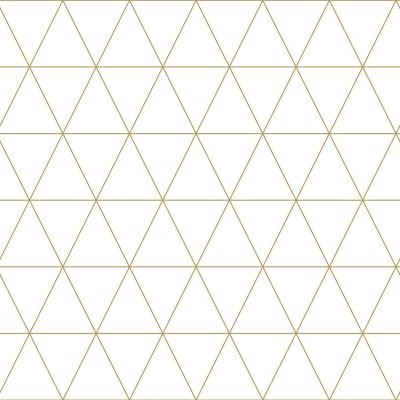 Estahome Grafische Driehoeken Behang - Wit / Goud