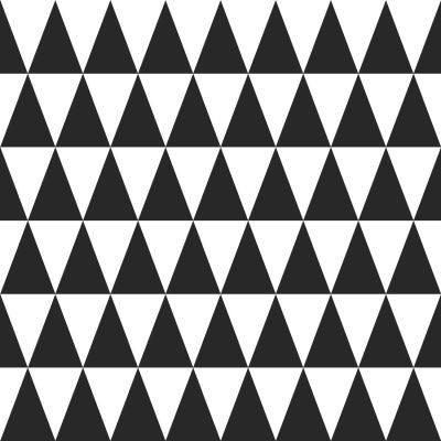 Estahome Grafische Driehoeken Behang - Zwart / Mat Wit
