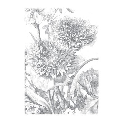 KEK AMSTERDAM Behang - Engraved Flowers I - 4 Banen