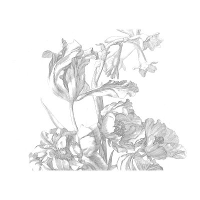 KEK AMSTERDAM Behang - Engraved Flowers II - 8 Banen