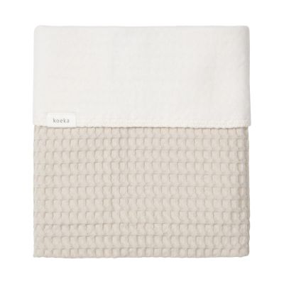 Koeka Amsterdam Wafel Wiegdeken - Cotton Fleece - Sand