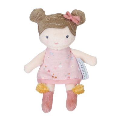 Little Dutch Little Pink Flowers Knuffelpop - Rosa - 10 cm