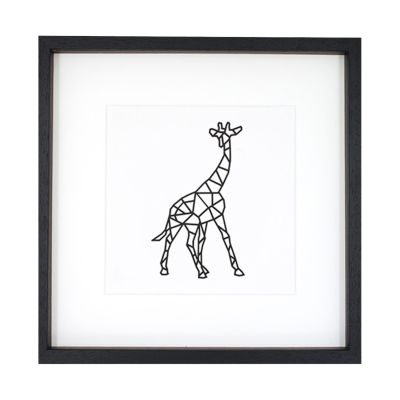 Casa Sentir Giraffe Schilderij - Medium - Zwart