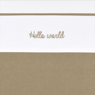 Meyco Hello World Wieglaken - 75 x 100 cm - Taupe