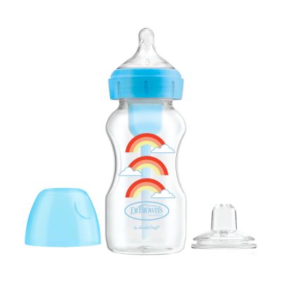 Babypark Dr. Brown’s Options+ Starter Kit Fles / Sippy Blauw 270 ml aanbieding