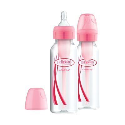 Babypark Dr. Brown's Standaardfles Duo-pack 250 ml Roze aanbieding
