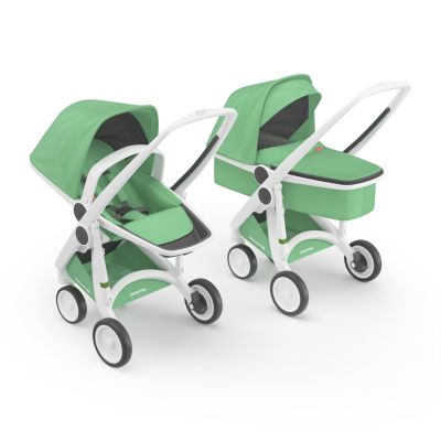 Greentom 2-in-1 Buggy White - Mint